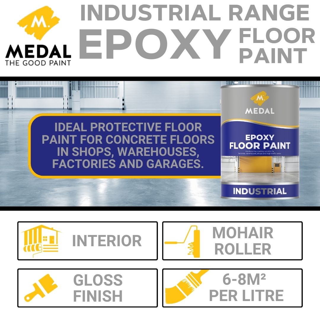 Medal Industrial Epoxy Floor Paint - Gloss Finish