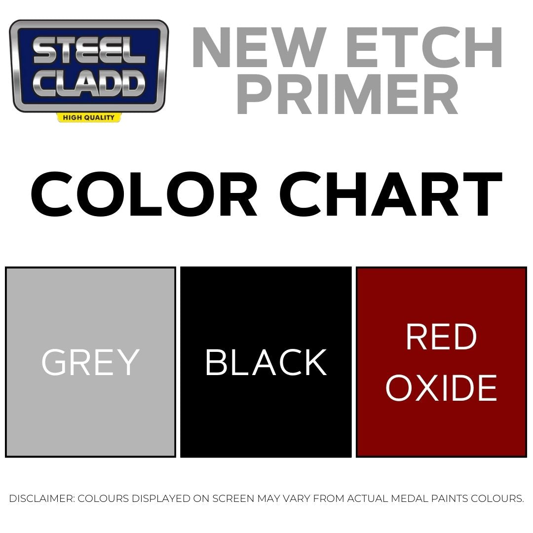 Steel Cladd Etch Primer Colors