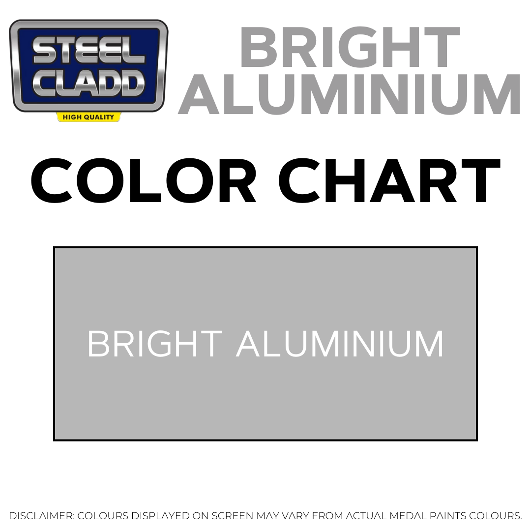 Steel Cladd Bright Aluminium - Silver Finish
