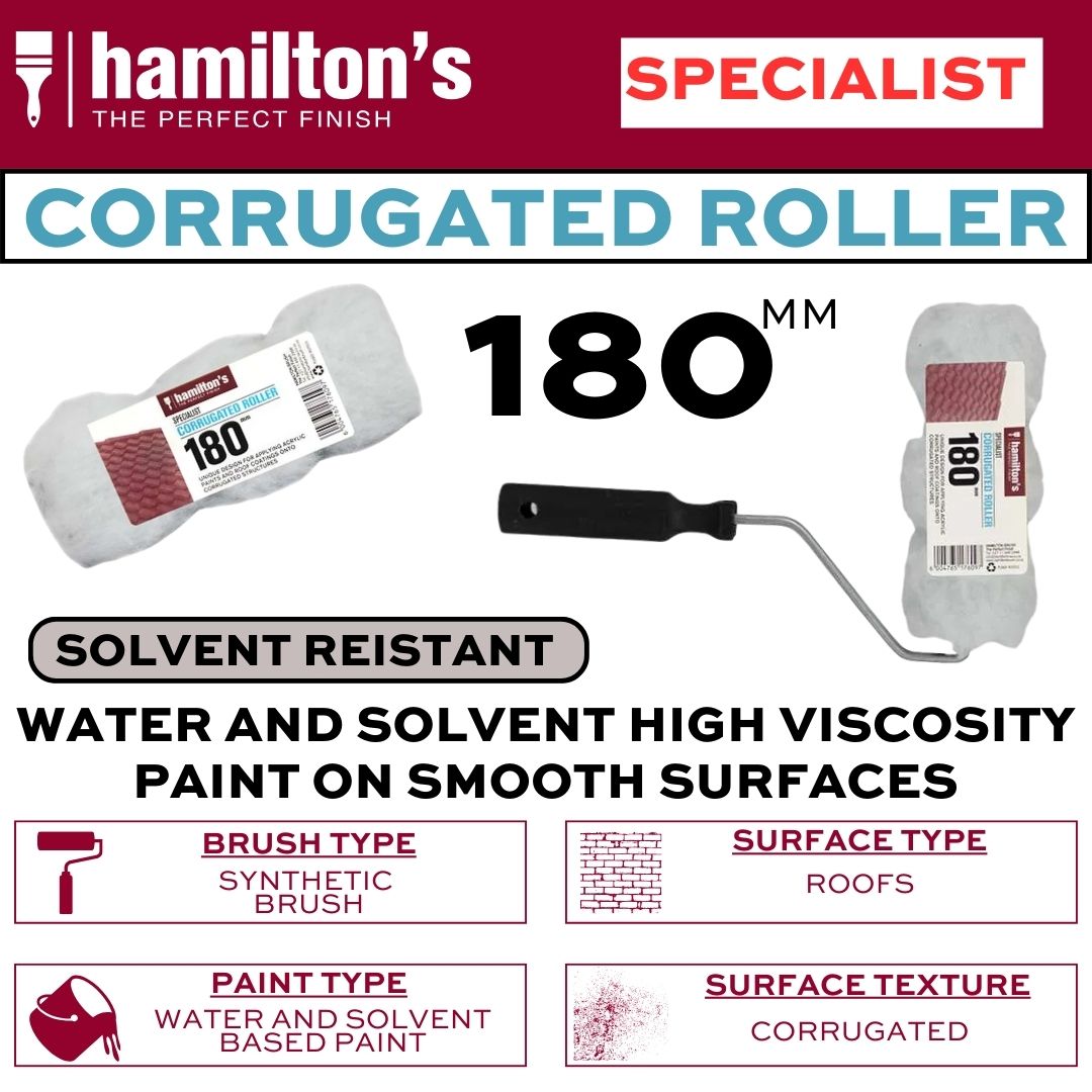 Hamiltons Paint Roller Corrugated - For Use on Roofs