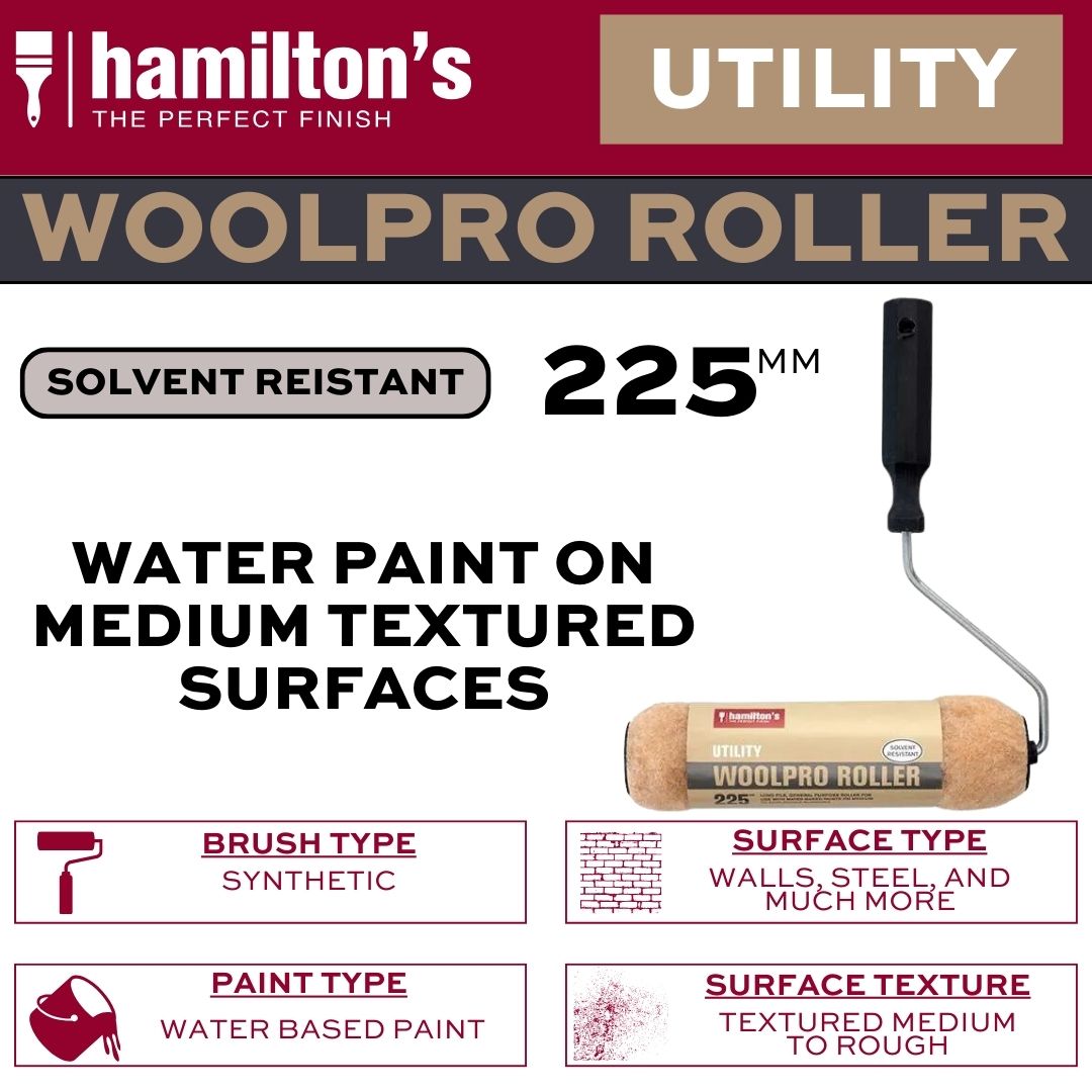 Hamiltons Paint Roller All-Purpose - Water Paints on Multiple Surfaces