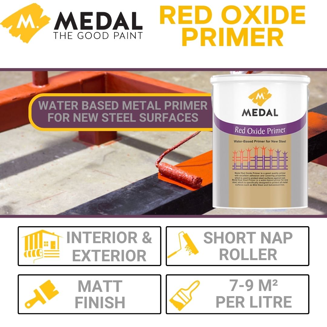 Medal Red Oxide Primer - Water Based