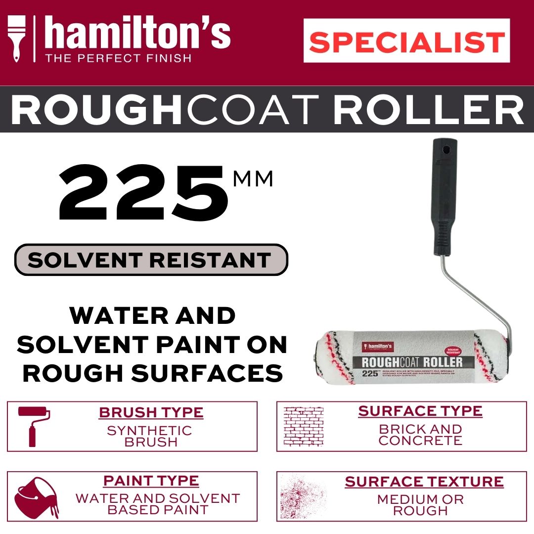 Hamiltons Paint Roller Roughcoat - All Paints on Rough Surfaces