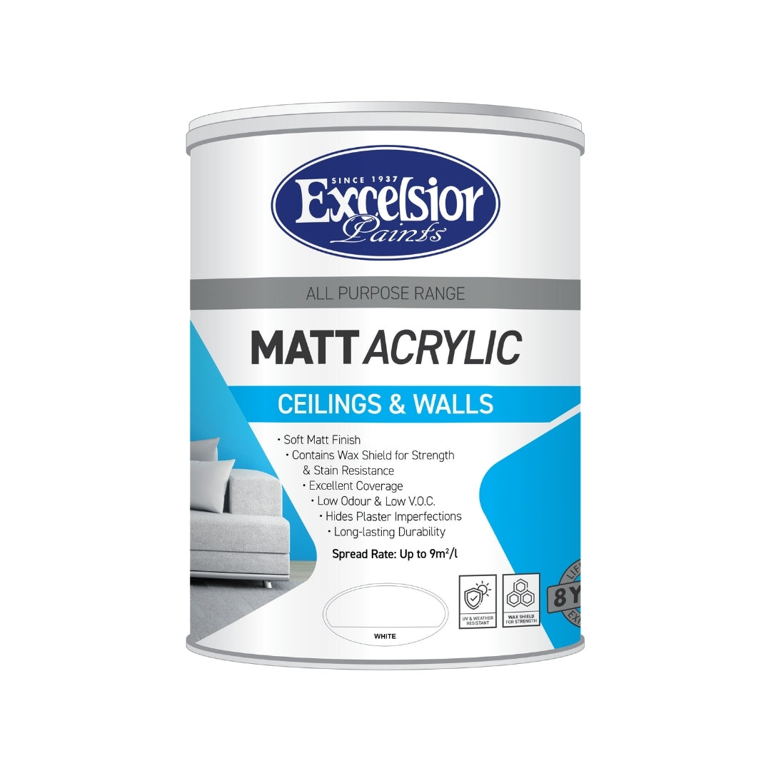 Excelsior All Purpose Matt Acrylic 5L