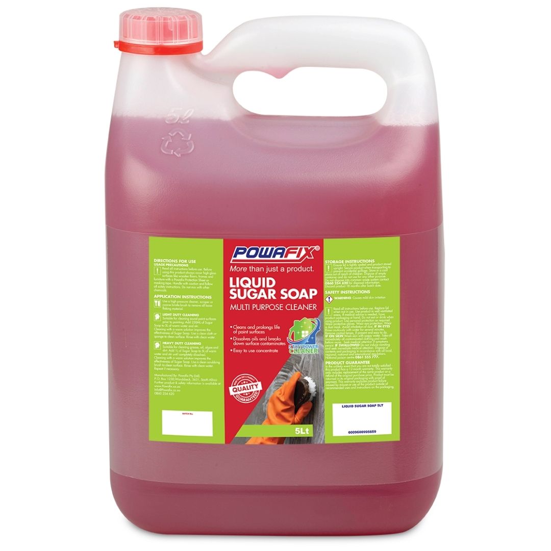 Powafix Sugar Soap Liquid 5L from BHT Paint Store