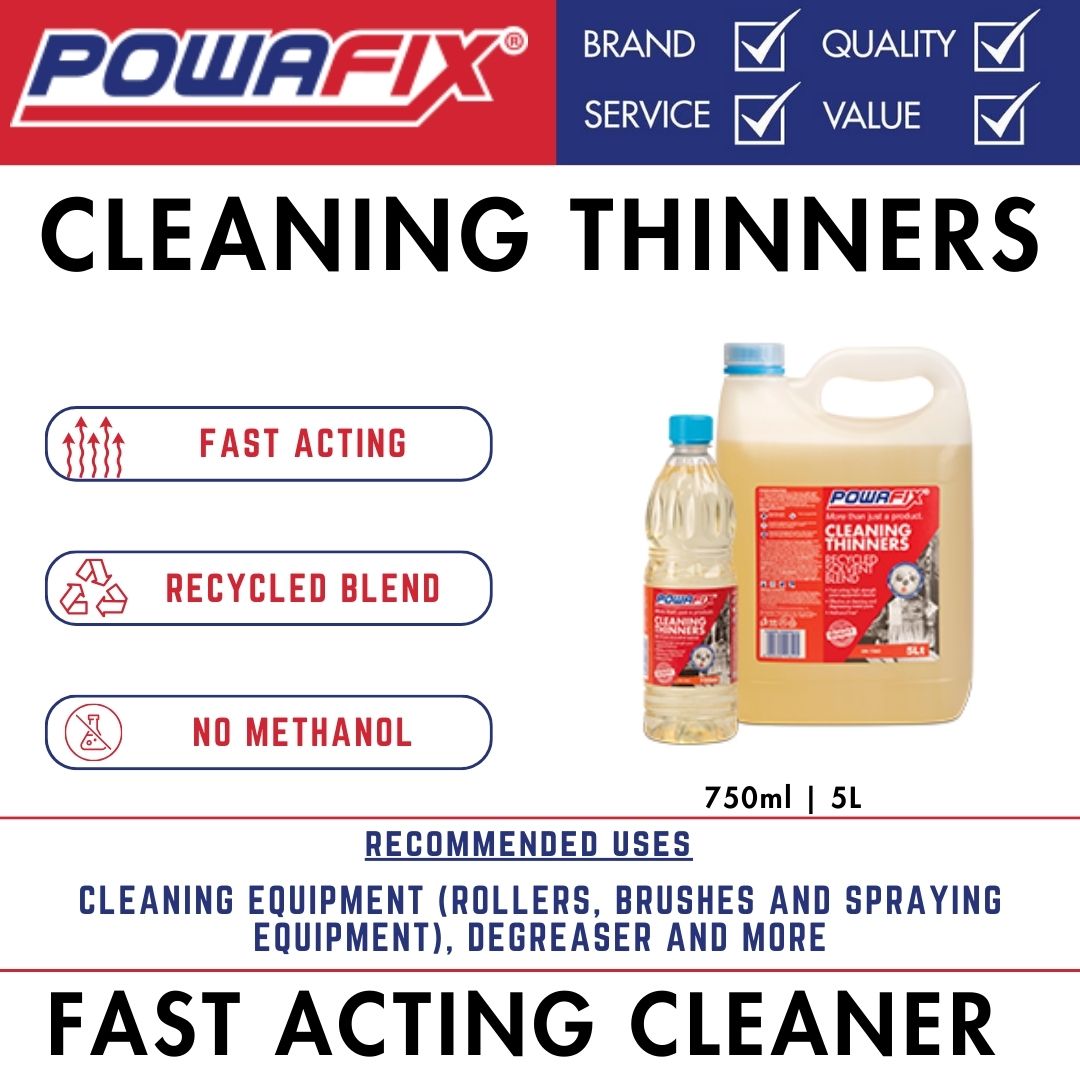 Powafix Cleaning Thinners - Cleans Paint Equipment